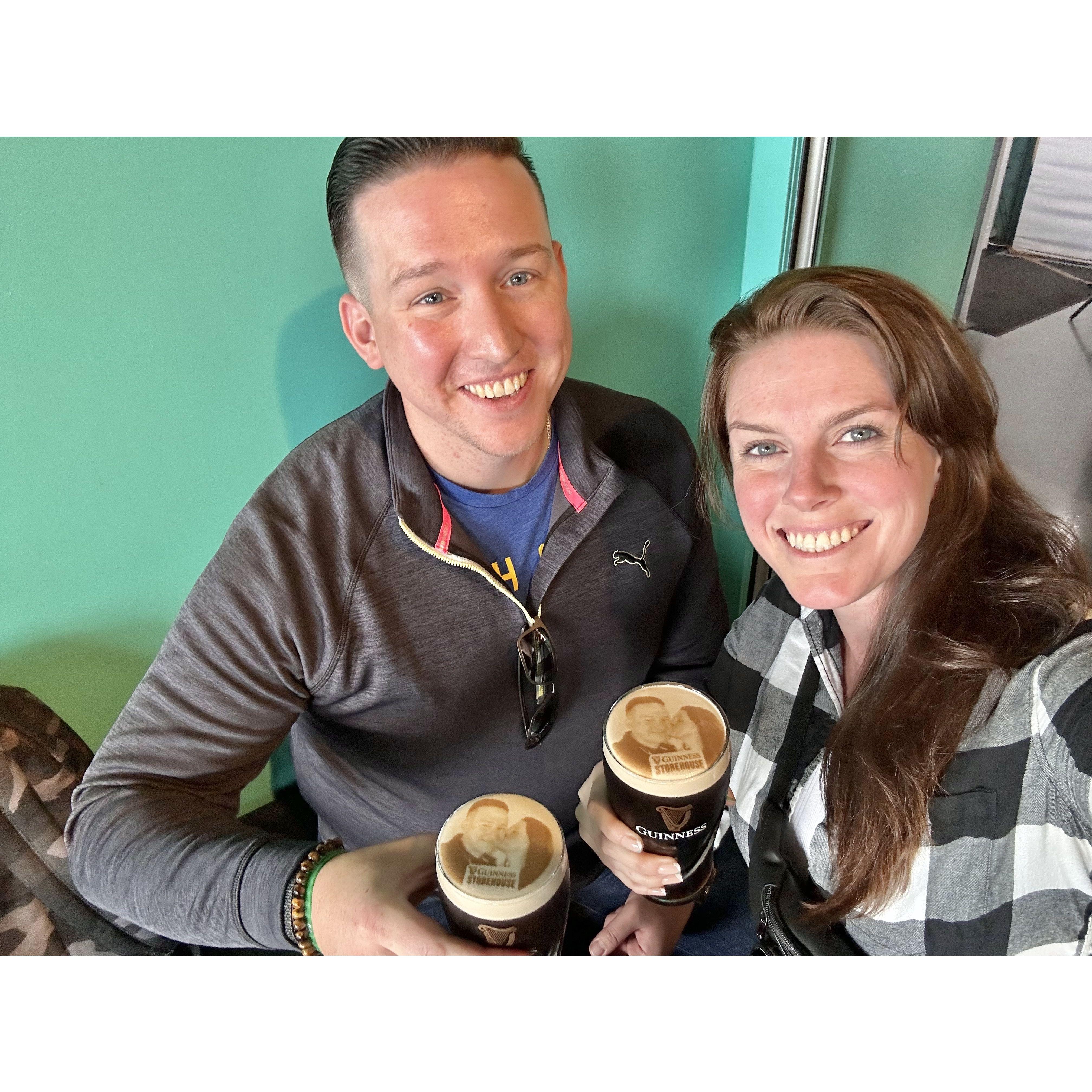 Our visit to the famous Guinness Factory in Dublin