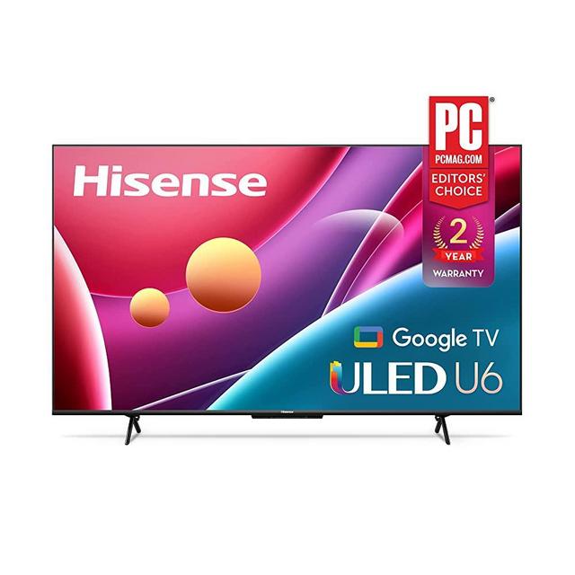 Hisense ULED 4K Premium 65U6H Quantum Dot QLED Series 65-Inch Smart Google TV, Dolby Vision Atmos, Voice Remote, Compatible with Alexa (2022 Model)