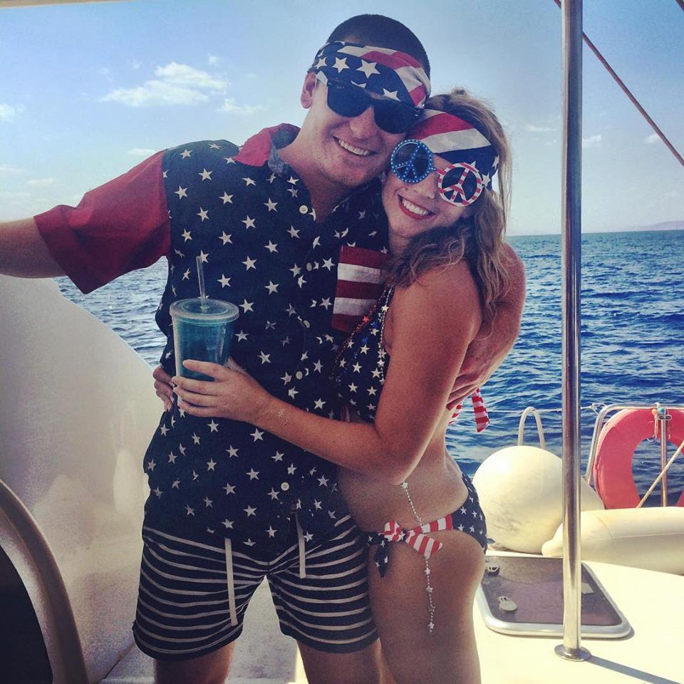 Our first July 4th together! We were sailing around Greece with some of our best friends!