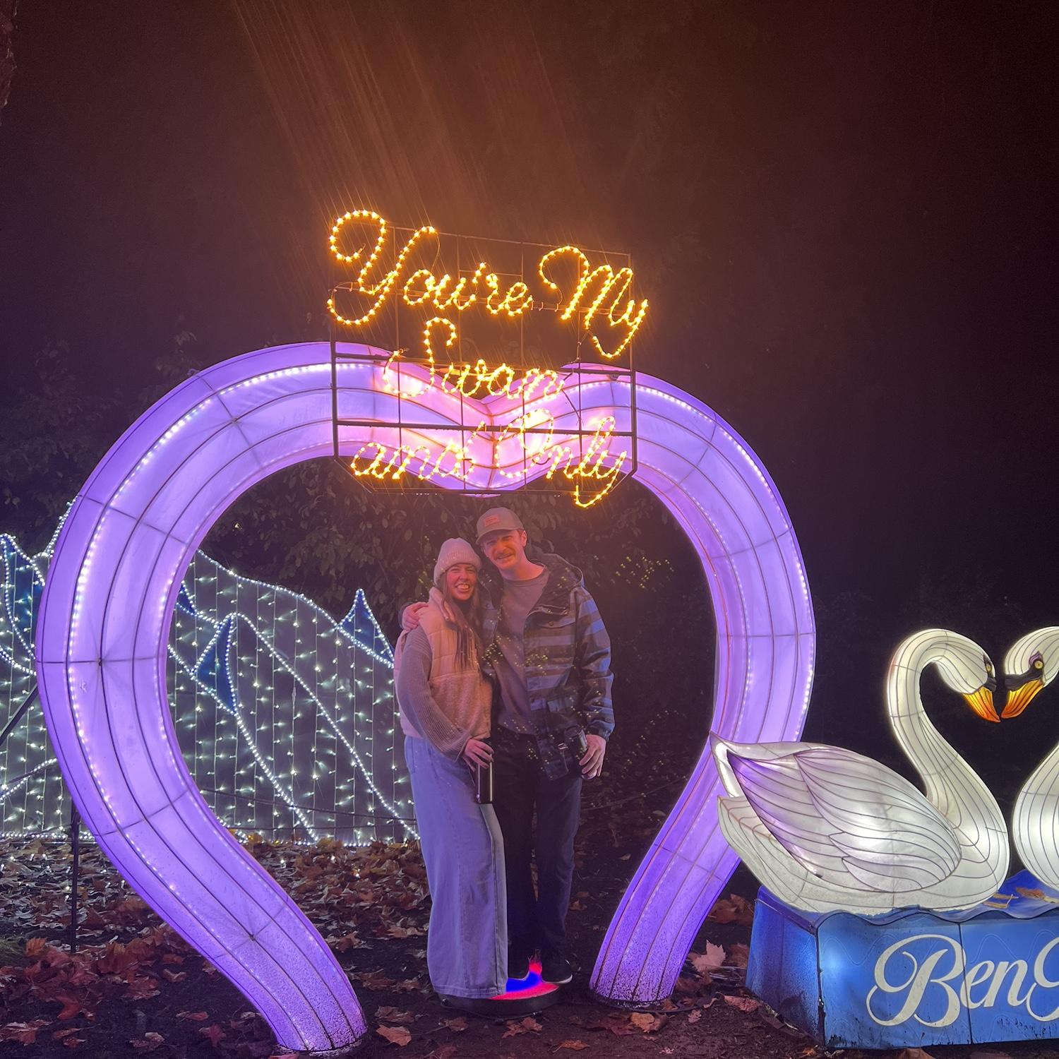 Family outing to Woodland Park Zoolights