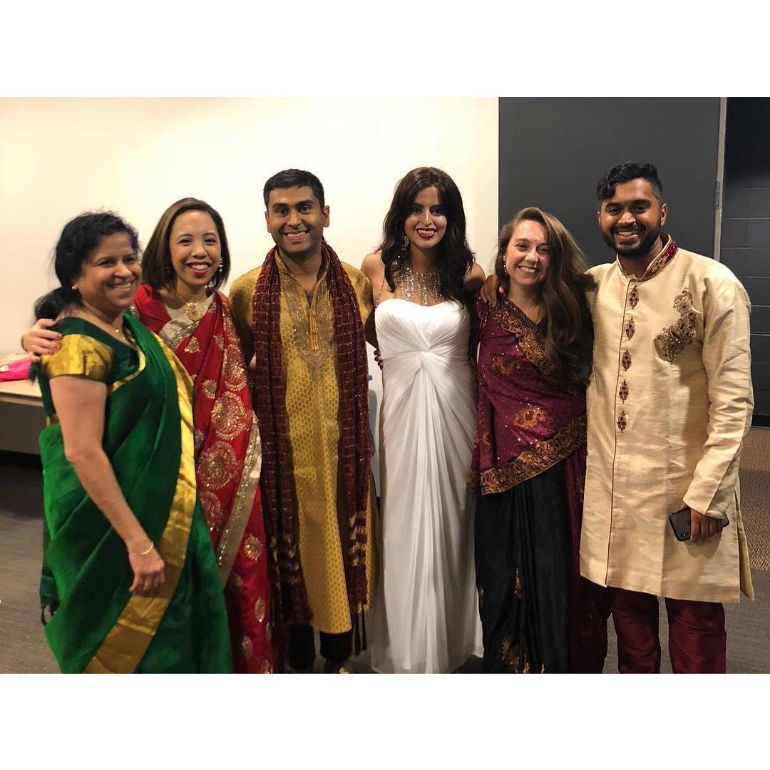 MJ and SJ have loved getting to know and love each other's families! This picture was taken right after Merlin's Miss India Pageant in September 2018.