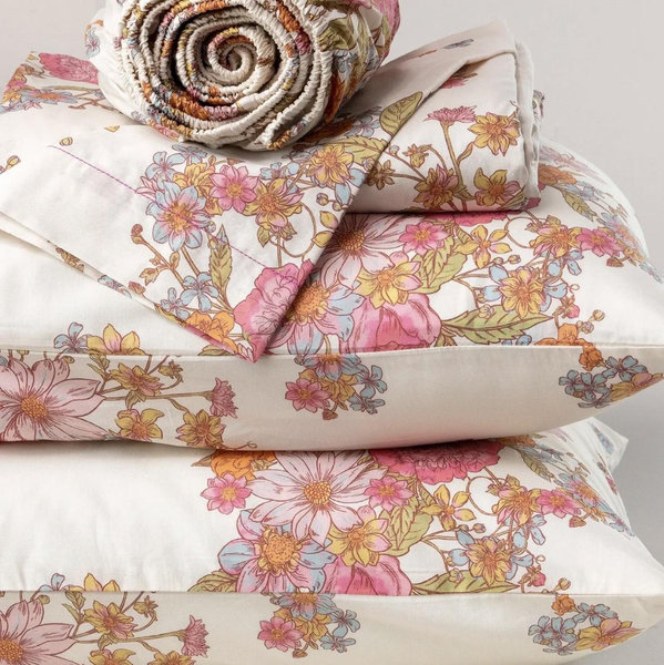 Sooo Soft Cotton Sheet Set - English Garden Cream, king