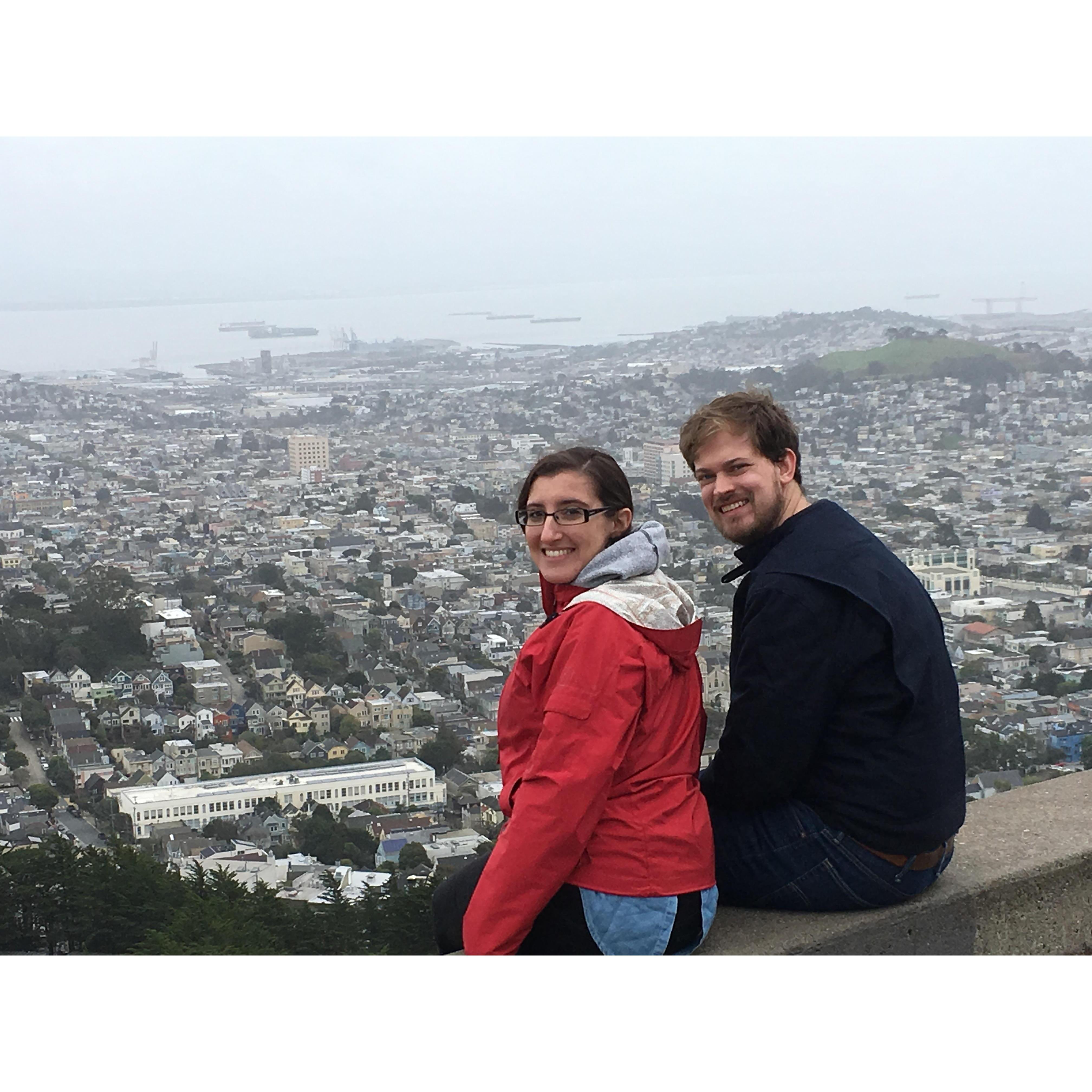 Terrible photo of us, great photo of San Francisco.