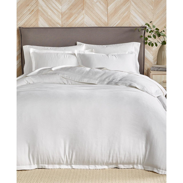 CLOSEOUT! Hotel Collection Linen/Modal Blend 3-Pc. Duvet Cover Set, King, Exclusively at Macy’s