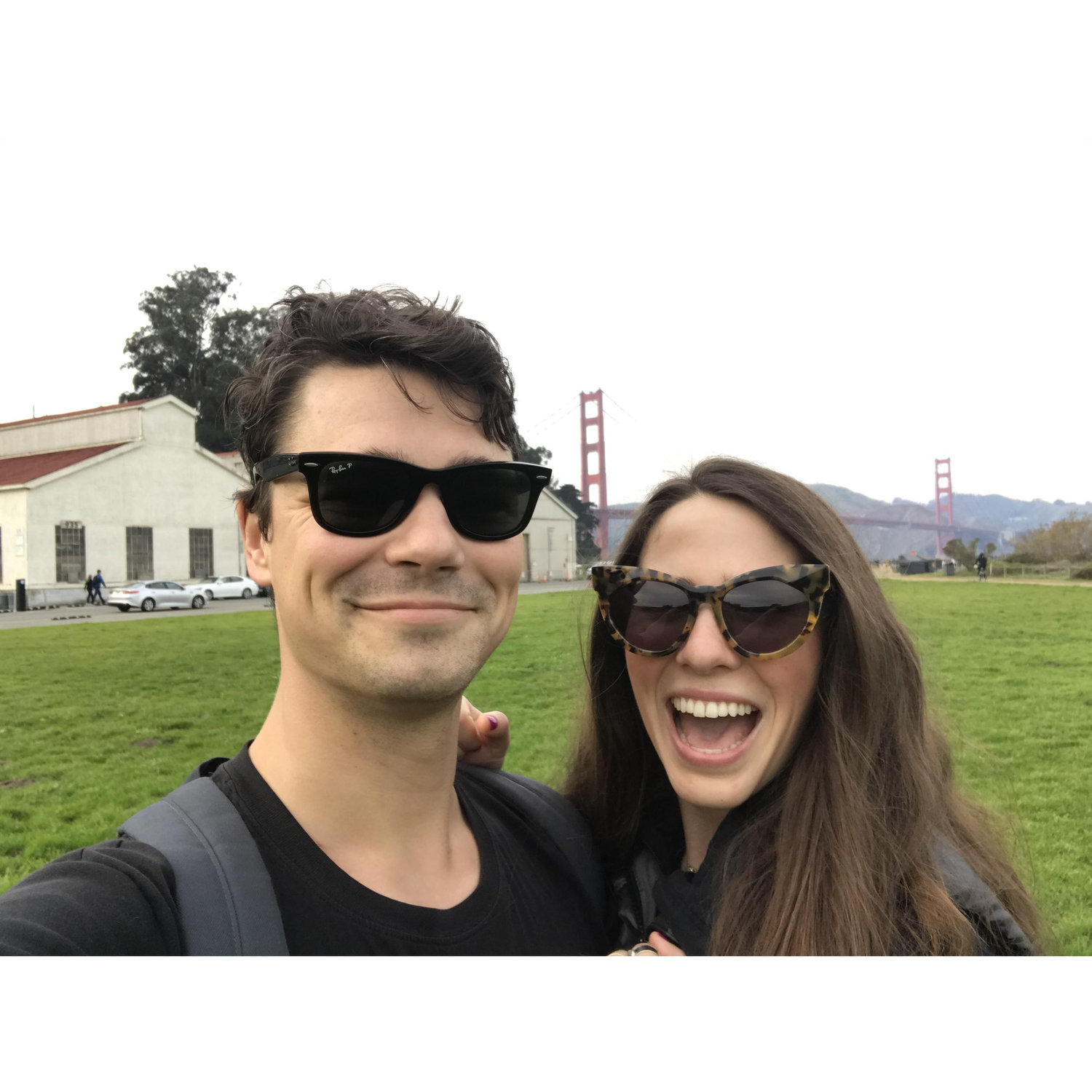 On one of our many walks to the Golden Gate Bridge.