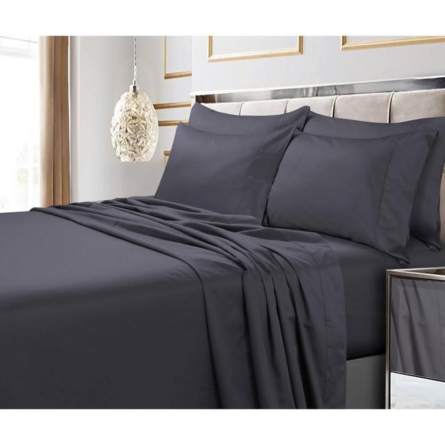 King 600 Thread Count Sateen Pillowcase Steel Gray - Tribeca Living