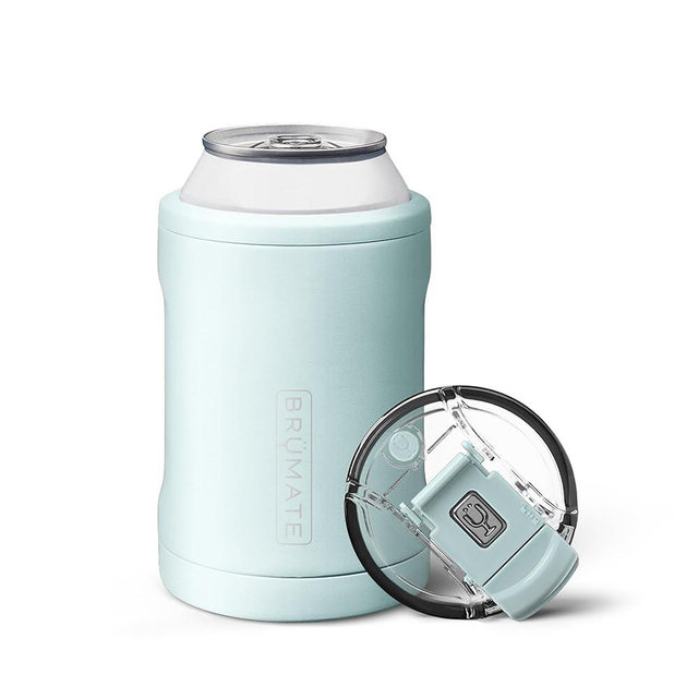 BrüMate Hopsulator Duo 2-in-1 Can Cooler Insulated for 12oz Cans + 100% Leak Proof Tumbler with Lid | Can Insulated for Hard Seltzer, Beer, Soda and Energy Drinks