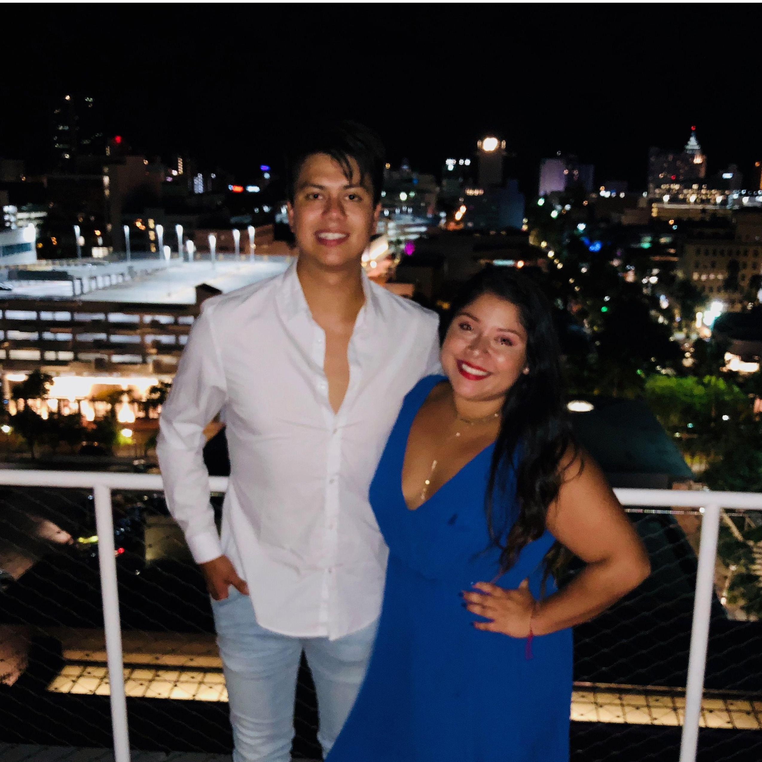 1 year anniversary dinner at the same restaurant we went to on our first date, Juvia in Miami Beach.