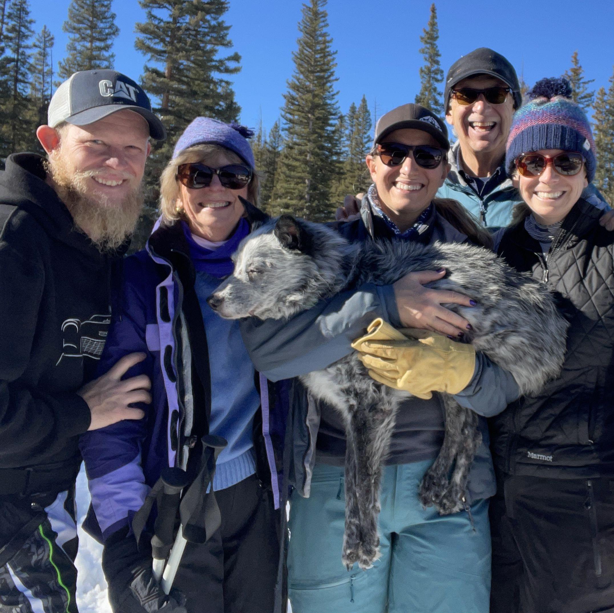 Christmas tree hunting with Barb, Steve and Dana (and Mr. Puck) on Rabbit Ears Pass, 2022