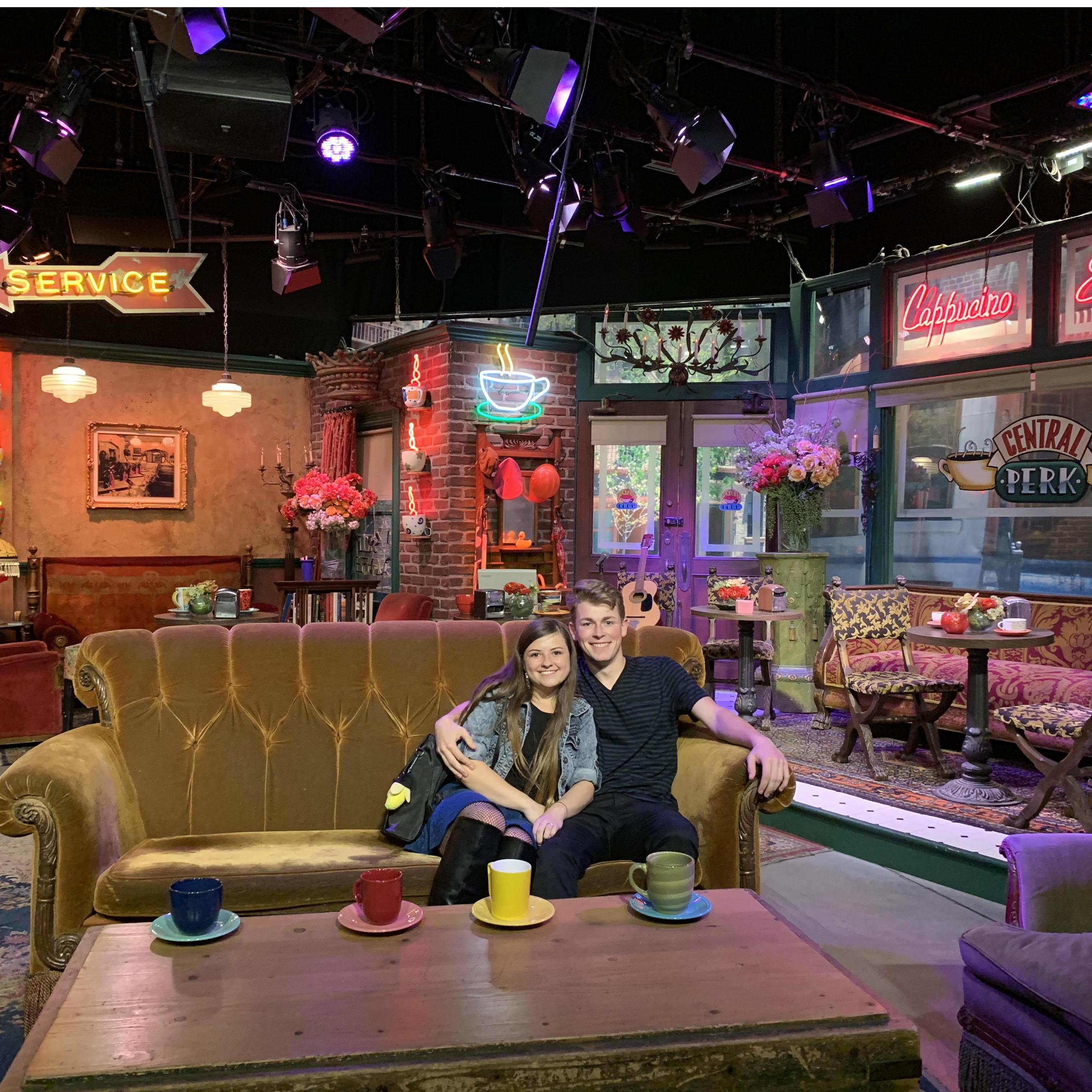 Photo on the Central Perk set of the TV show Friends, at Warner Bros Studios.