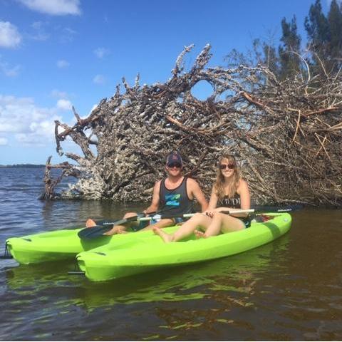 Kayaking around Cocoa Beach