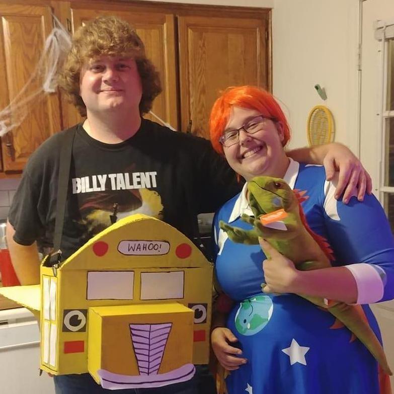 First Halloween together! (Ms. Frizzle and the Magic School Bus)