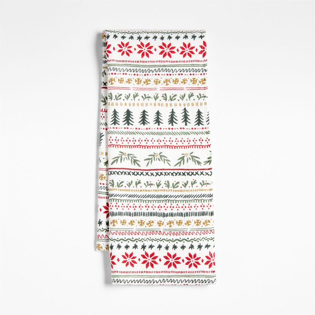 Nordic Fair Isle Organic Cotton Kitchen Towel