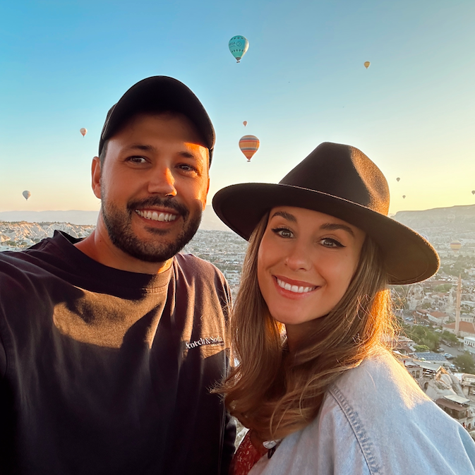 Hot air balloon ride in Cappadocia.