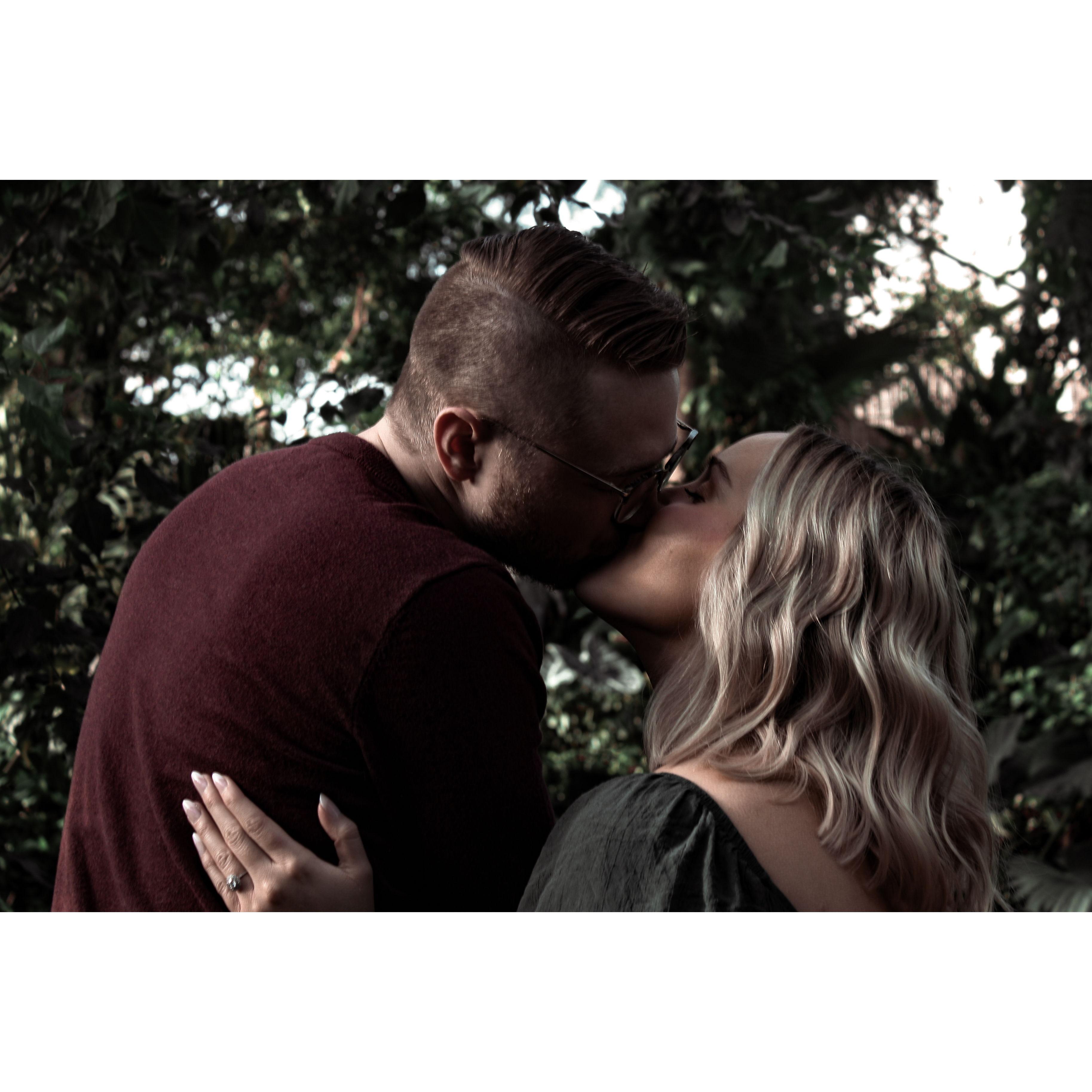 Engagement photo taken in Milwaukee, WI by Taylor Olsen & edited by Ash. November 2022