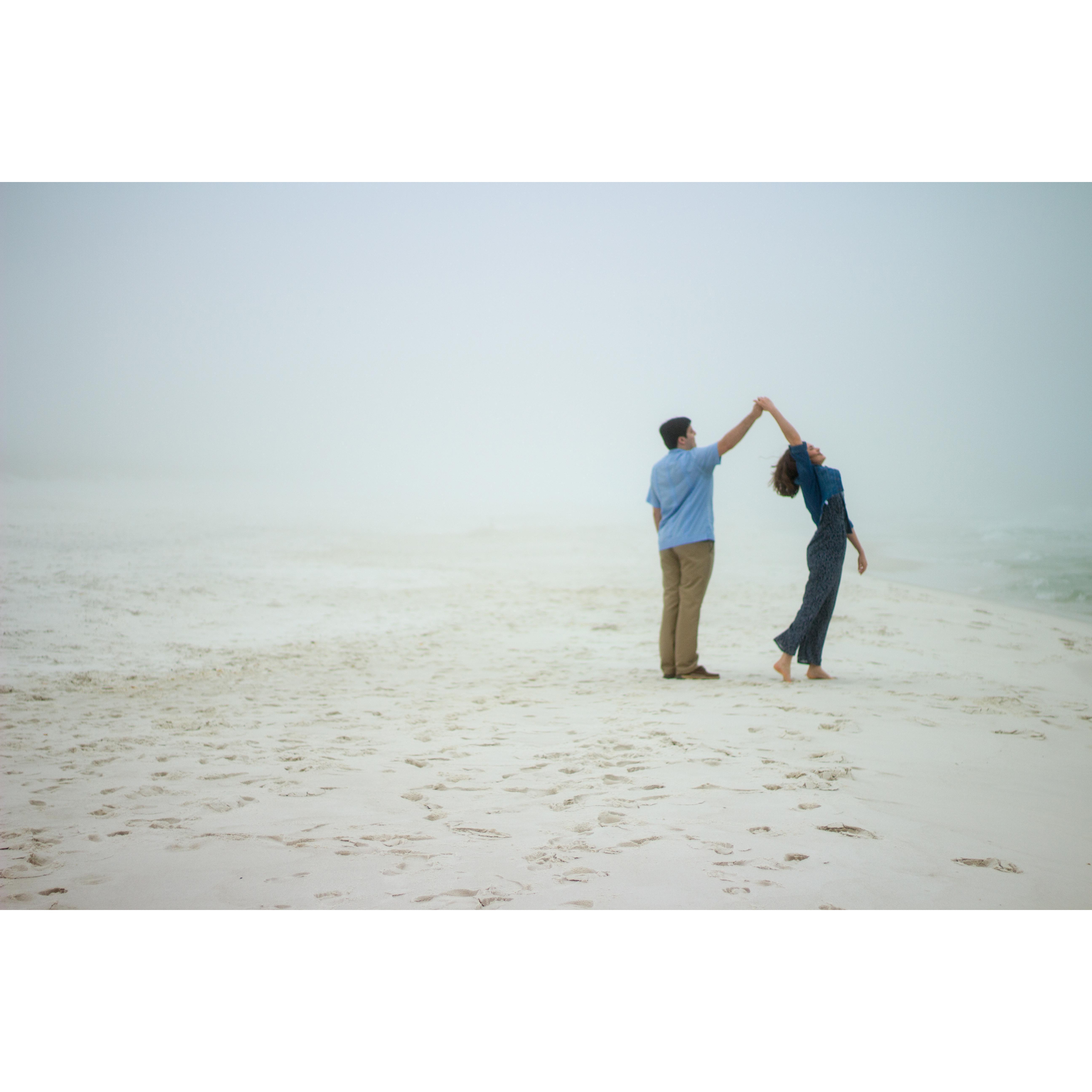 Dancing on the beach...