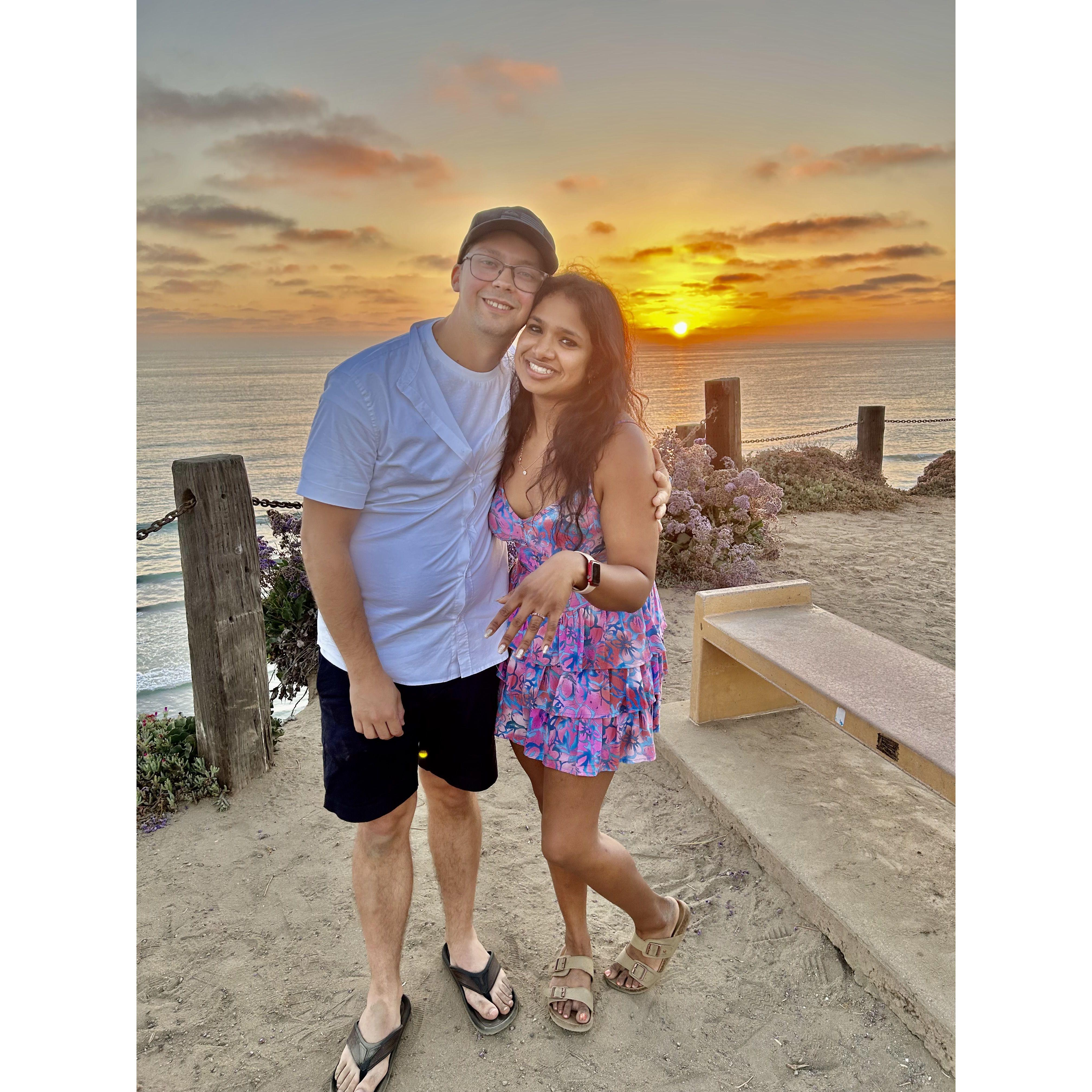 Our first picture as fiancés — the beginning of forever.