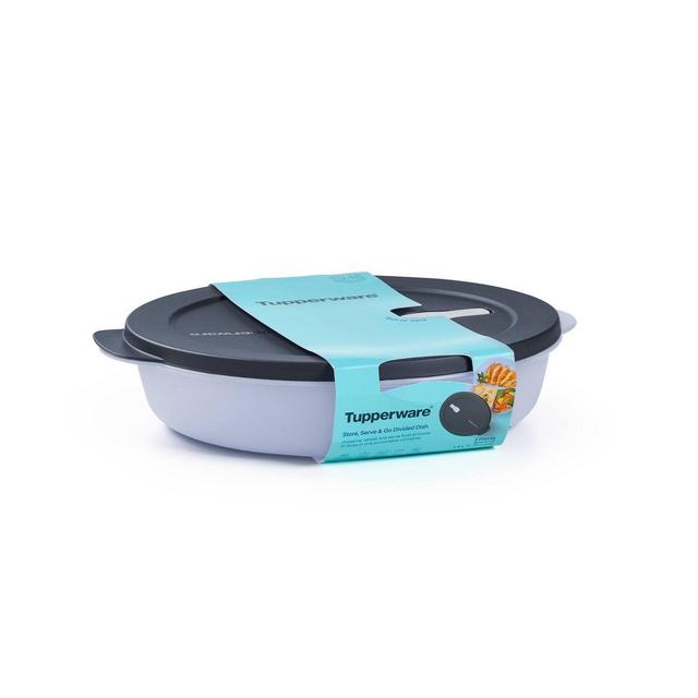 Tupperware Store Serve & Go - 1.4L / 5.75C Round Divided Food Container with Vent