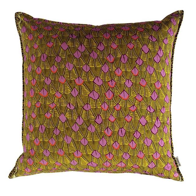 Feather Pillow- Velvet, Chartreuse