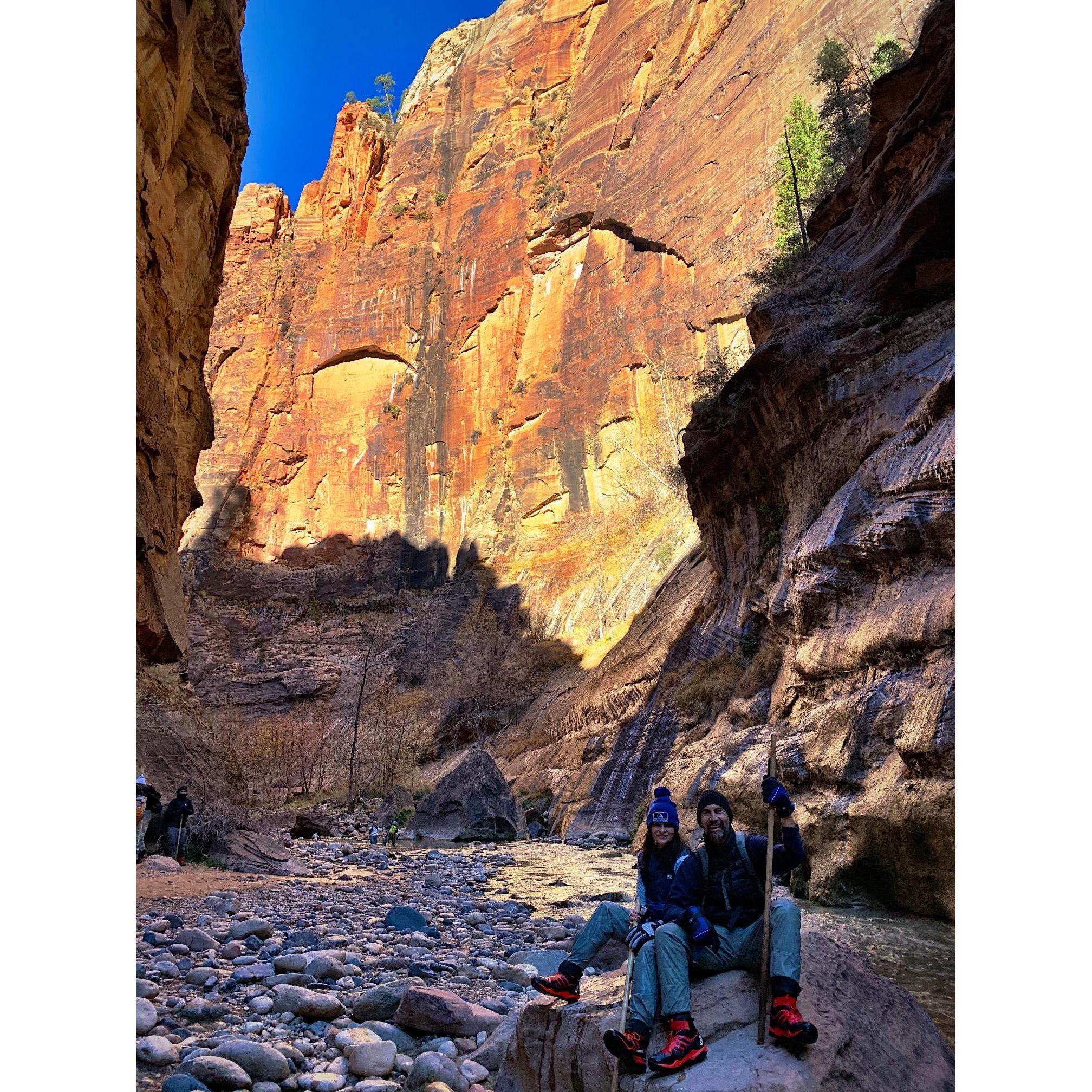 Zion. The Narrows. Thanksgiving 2020.