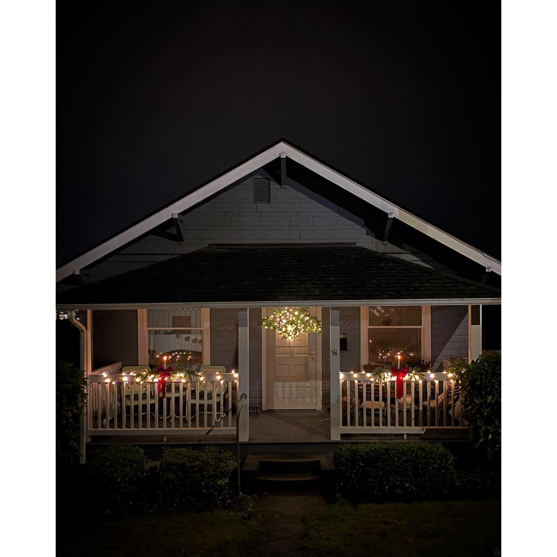Our house decorated for our first Yuletide.
