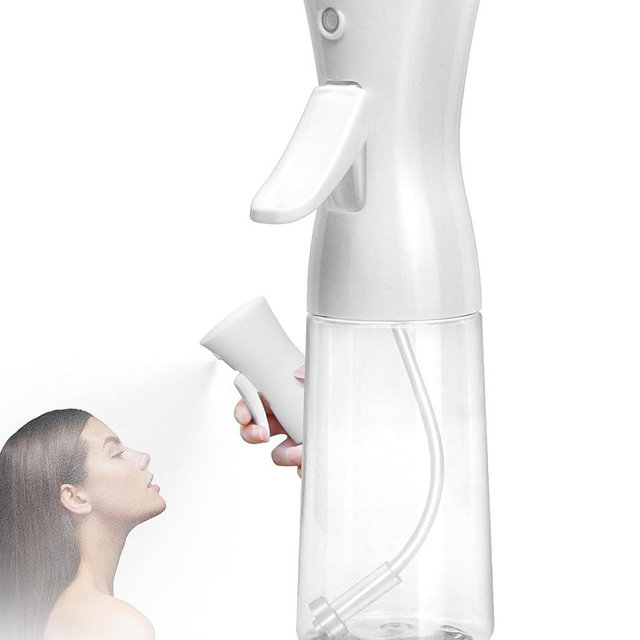 Apidgrowth Continuous Spray Bottle,Hair Spray Bottle,Plants Water Spray Mist Bottle,Ultra-Fine Spray Bottle for Hair,Skincare, Plant Care, Pet Grooming, Cleaning(White)