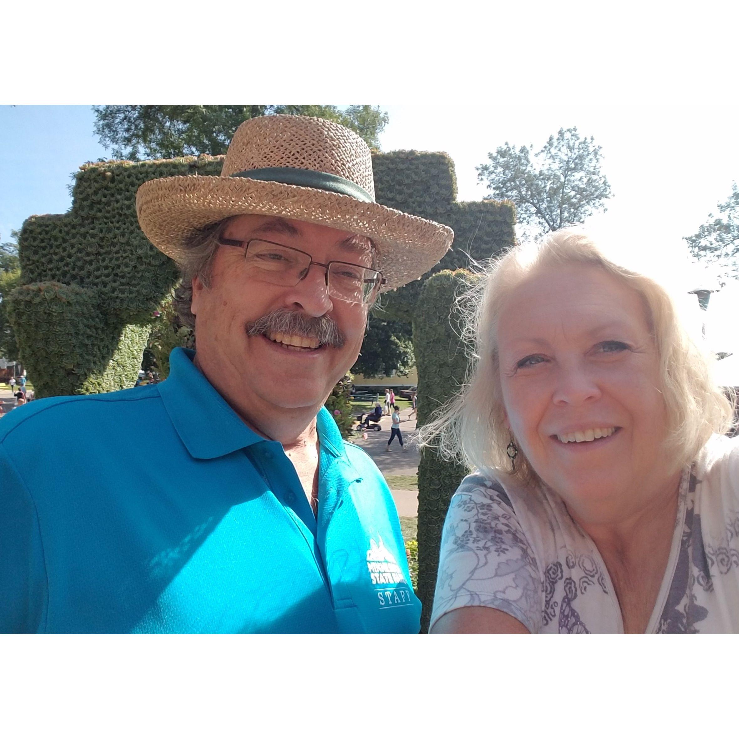 The MN State Fair. Carl took a break from selling tickets to stroll around the fair grounds.