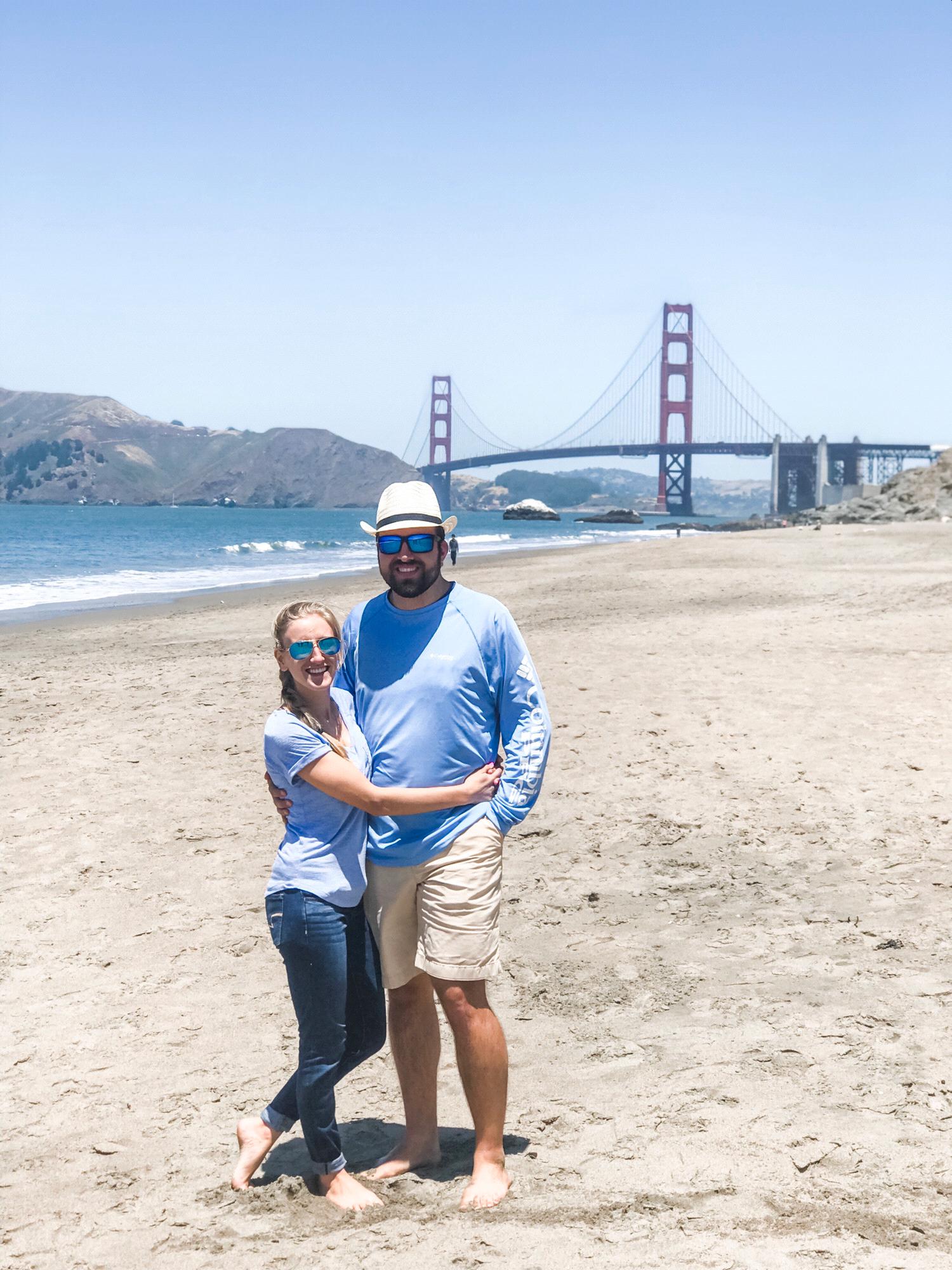 June 2017 - Enjoying a picnic in San Francisco, CA while visiting Ava with our friends.