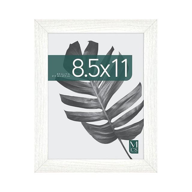 MCS Studio Gallery 8.5x11 Picture Frame White Woodgrain Shatter Resistant Glass, Rectangle Photo Frame for Photos, Posters & Art Prints & Easel for Tabletop Display (1-Pack)