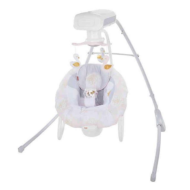 My Sweet Swan 2-in-1 Deluxe Cradle 'N Swing in White