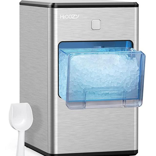 HiCOZY Countertop Nugget Ice Maker, Compact Sonic Ice Maker