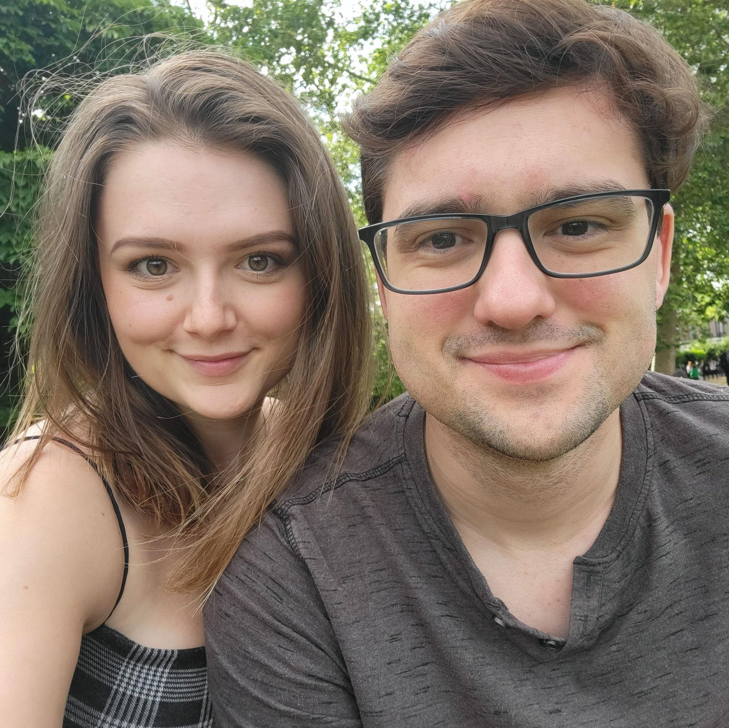 Daniel and Amanda in London, her first time out of country - 2023
