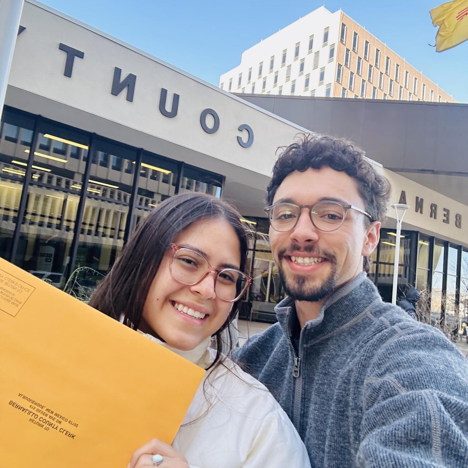 Getting our marriage license!