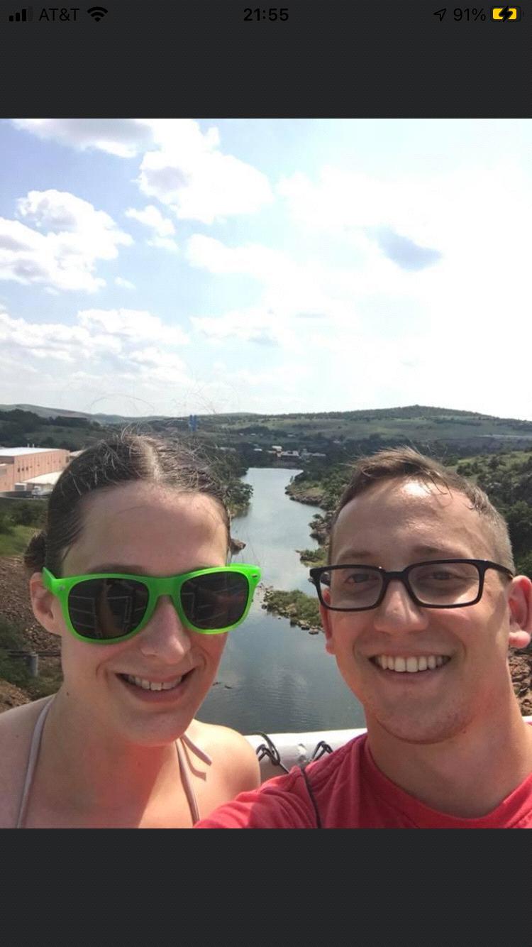 One of our first few dates, to Mount Scott, Oklahoma.