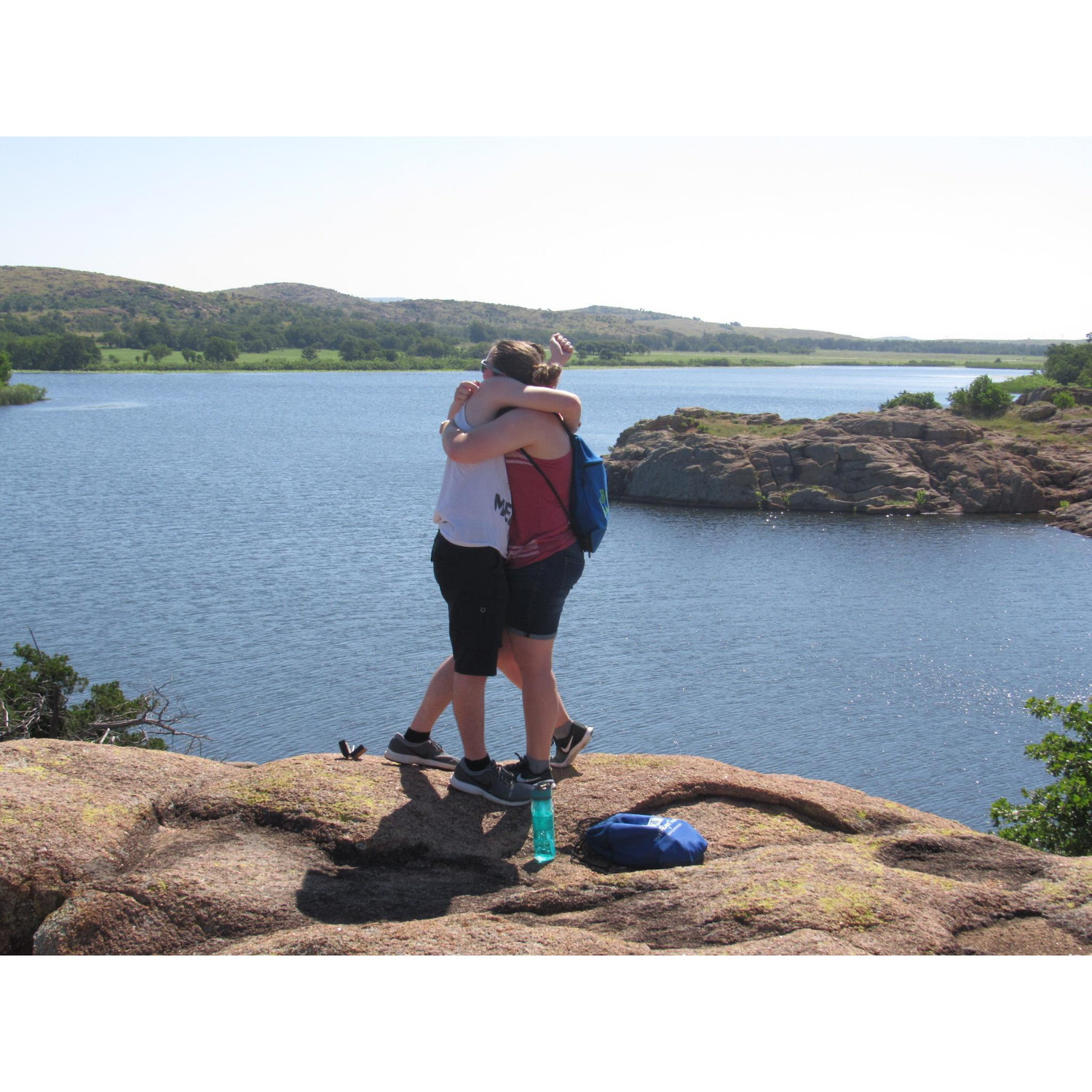 After the proposal, Hunter gave this fist pump for our audience watching from another rock.