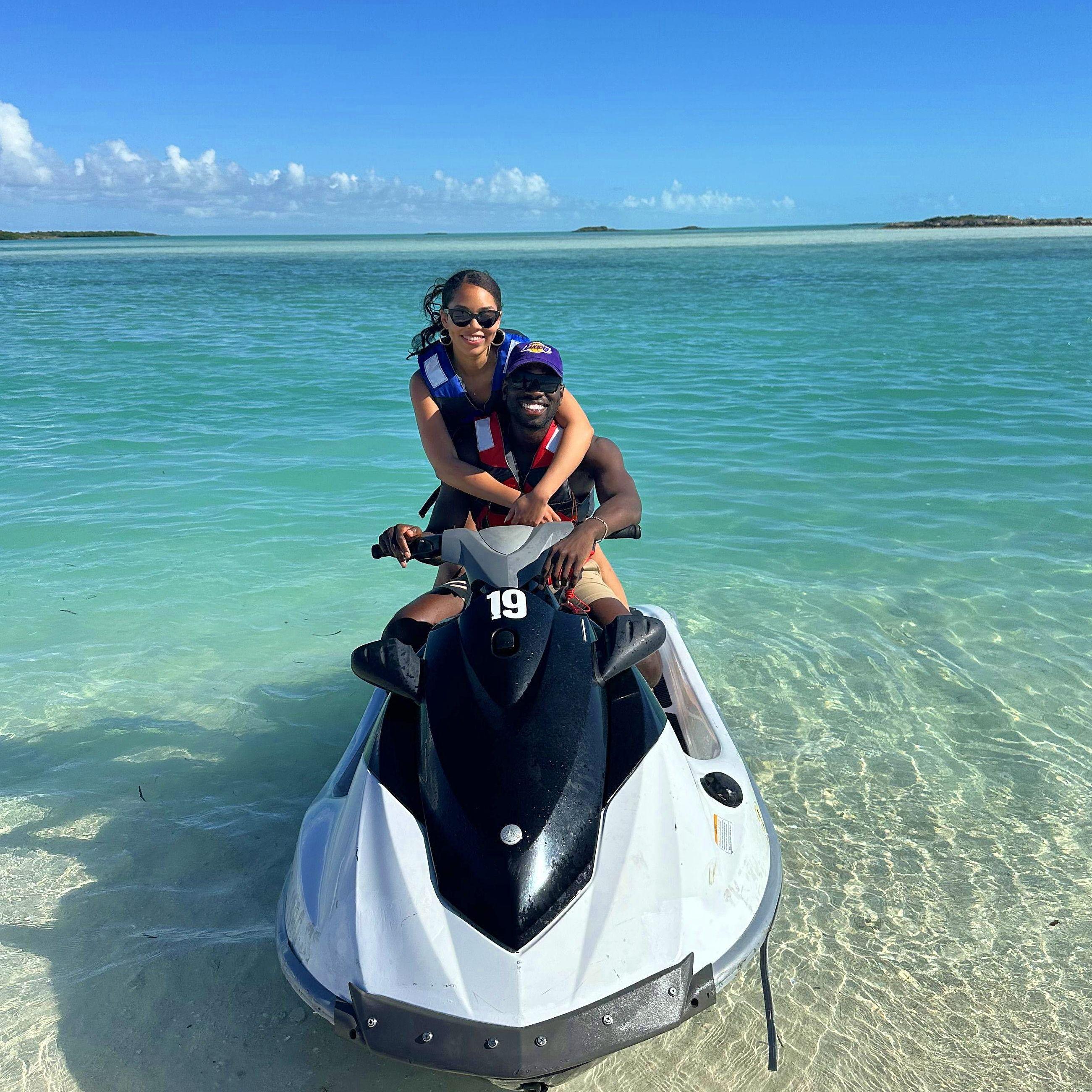 Stephanie's first time driving a jet ski! (But she preferred to be the passenger)