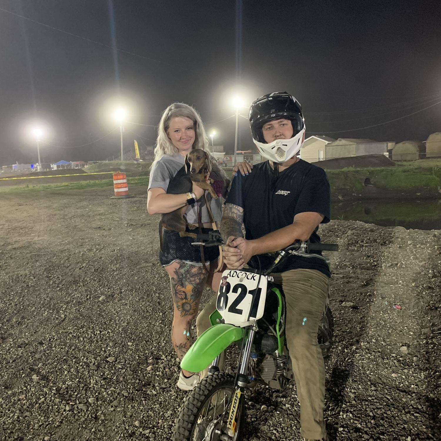 Our second time hanging out watching him ride!