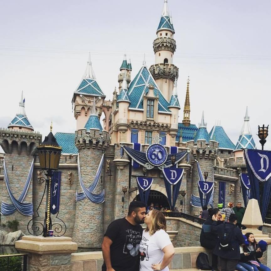 They love to go on adventures together. Here is the couple in Disneyland!