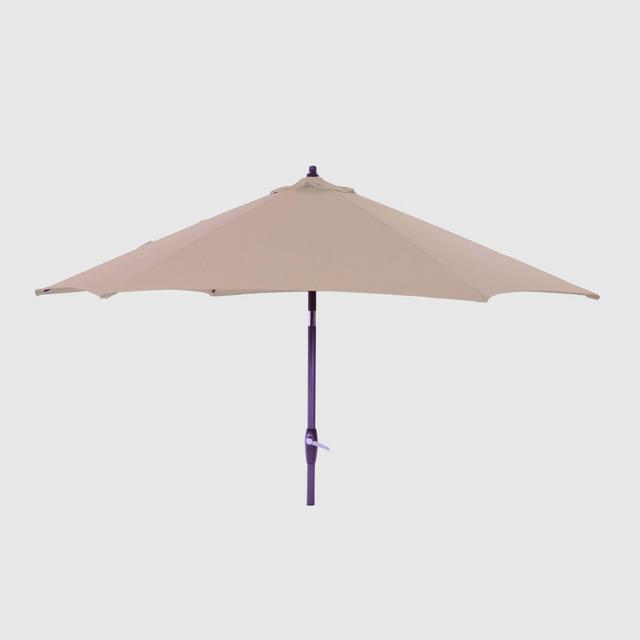 9' Round Patio Umbrella Tan - Black Pole - Threshold™