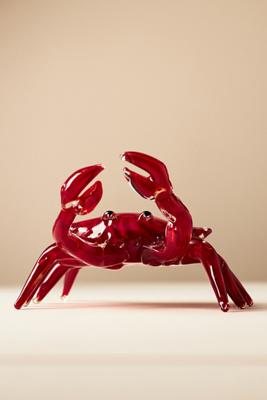 Art Glass Crab Decorative Object
