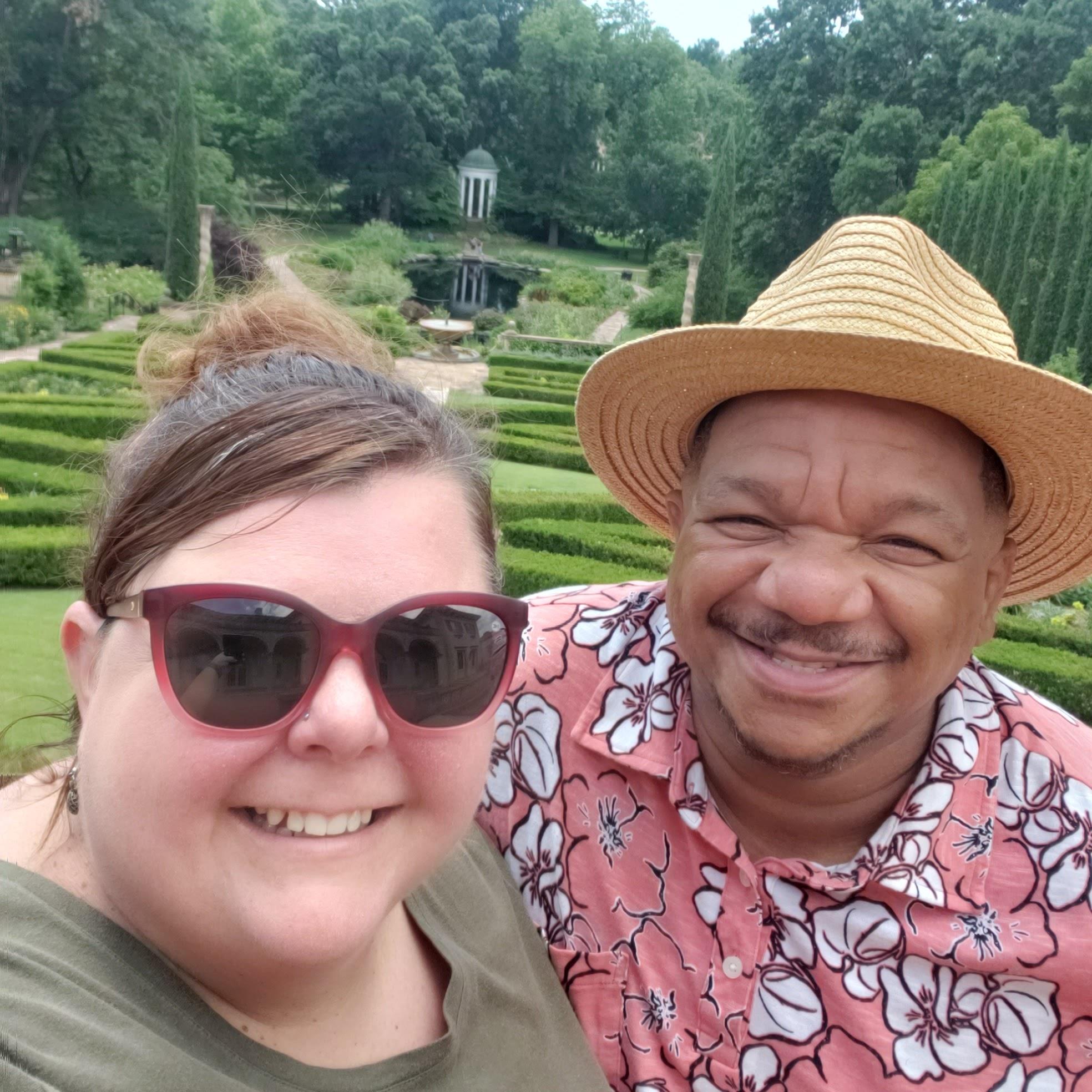 Philbrook Museum of Art in Tulsa. Dwight got down to take a picture of something and said "Don't worry I'm not proposing." Little did Kelsey know, but he would the next day! June 6, 2024