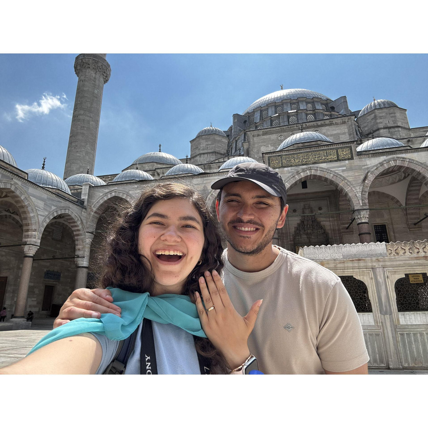 En la Mezquita Azul en Istanbul