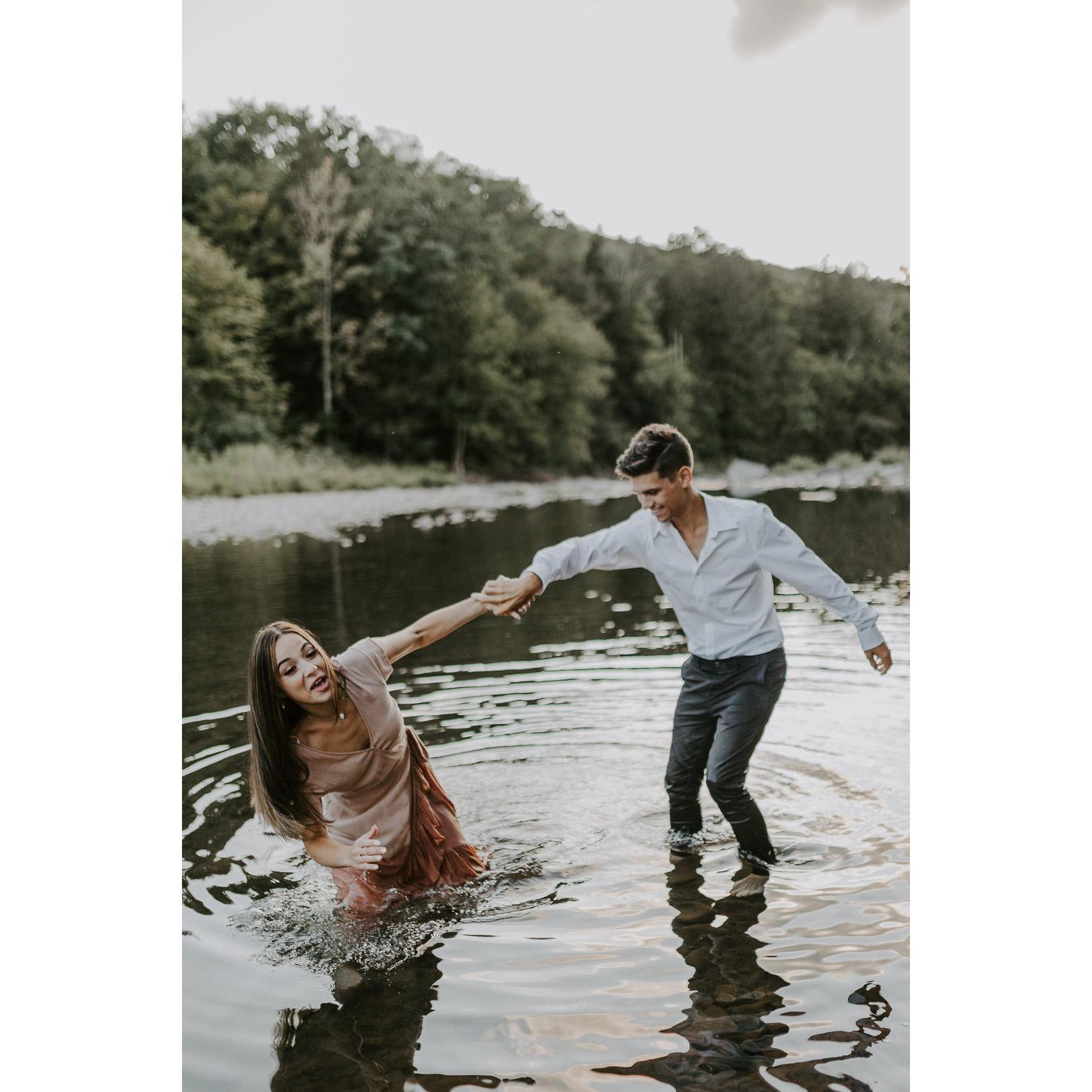 When you almost fall into the water because of the slimy rocks.