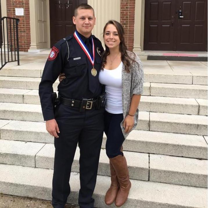 The day John graduated from the academy.  One of our first few pictures together