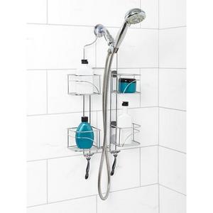 Zenna Home Expandable Rust-Resistant Shower Head Caddy - Chrome