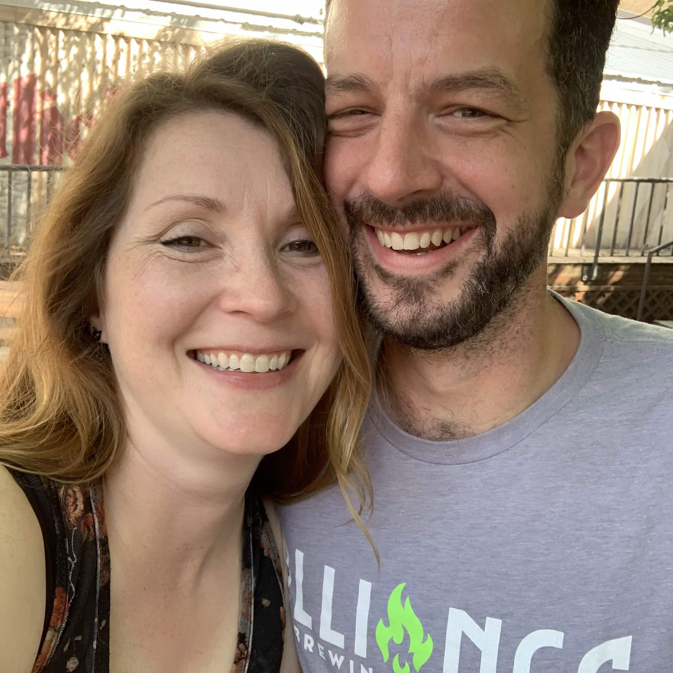 First time back together, having a blast at Scholz garten