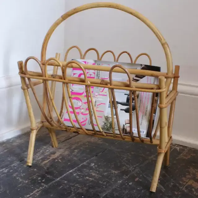 Bamboo magazine rack