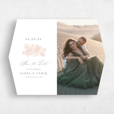 Beige Diamond Wedding Save the Date - Siena Classic