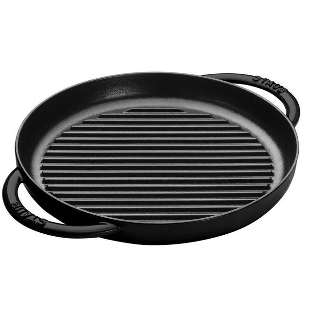 Staub 1203023 Cast Iron Pure Grill Pan, 10-inch, Black Matte