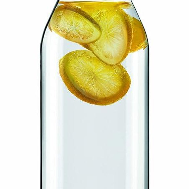 EVA SOLO | Fridge Carafe 1.4L | For Hot & Cold Drinks | 100% drip-free | Dishwasher-safe Borosilicate Glass | Stainless steel & Silicone Pouring Lip | Fits Most Refrigerator Doors | Danish Design